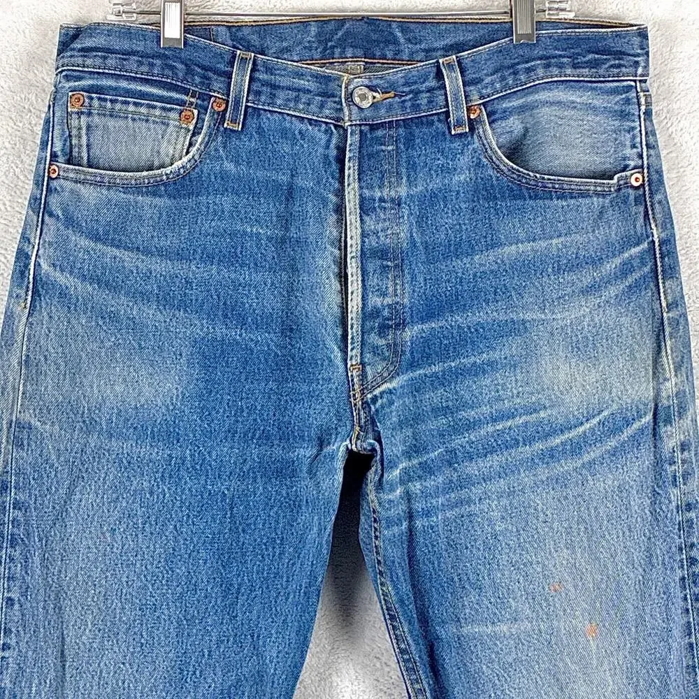 VTG Levis 501 XX Jeans Mens 36x36 (34x33) Faded Whiskered Button Fly Classic